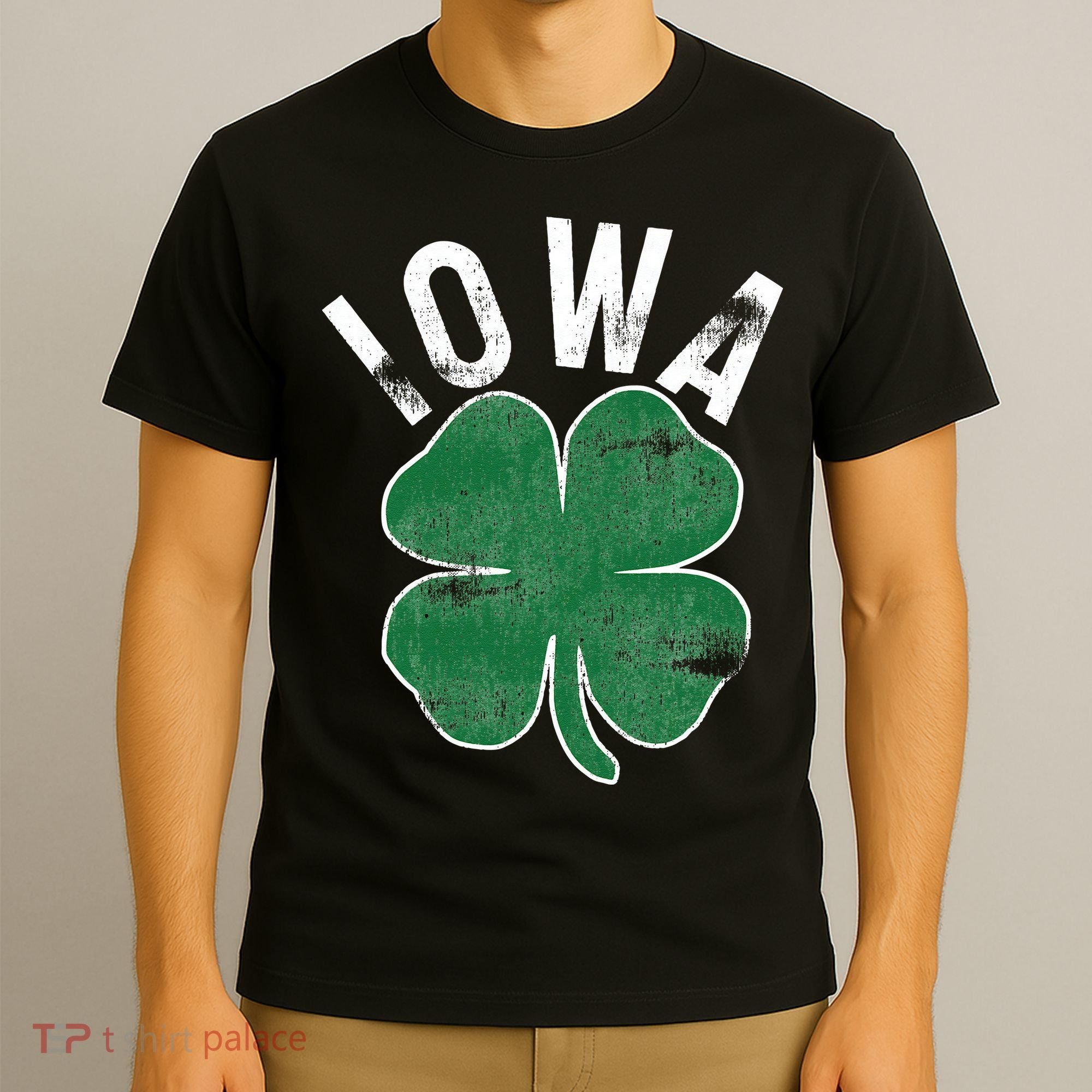 St Patrick's Day Shamrock Iowa Irish Saint Paddy's Gift T-Shirt