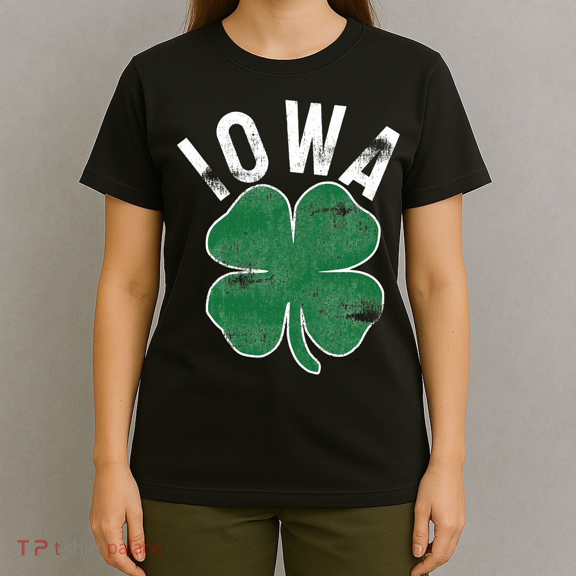 St Patrick's Day Shamrock Iowa Irish Saint Paddy's Gift T-Shirt
