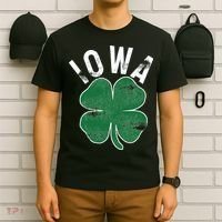 St Patrick's Day Shamrock Iowa Irish Saint Paddy's Gift T-Shirt thumb 6