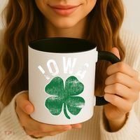 St Patrick's Day Shamrock Iowa Irish Saint Paddy's Gift Coffee Mug thumb 3