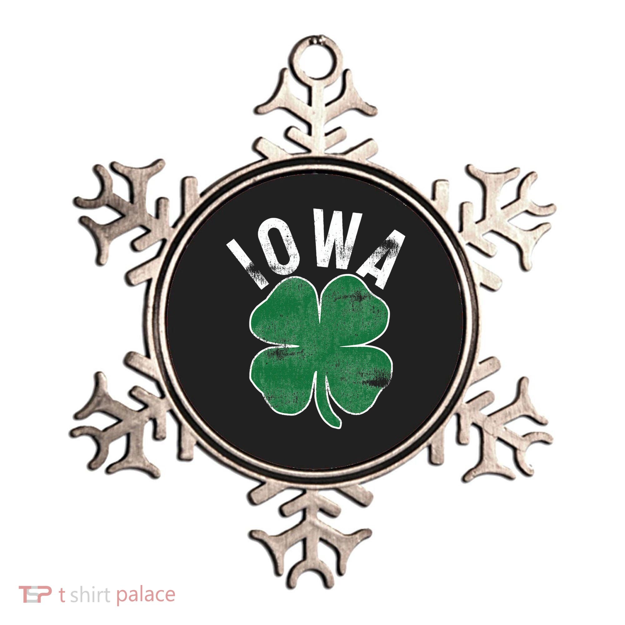 St Patrick's Day Shamrock Iowa Irish Saint Paddy's Gift Ornament