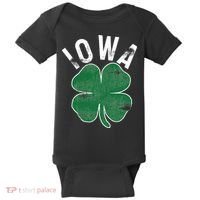 St Patrick's Day Shamrock Iowa Irish Saint Paddy's Gift Baby Bodysuit thumb 0