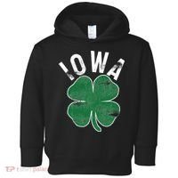St Patrick's Day Shamrock Iowa Irish Saint Paddy's Gift Toddler Hoodie thumb 0
