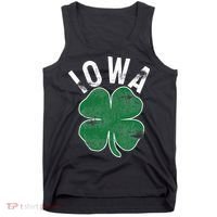 St Patrick's Day Shamrock Iowa Irish Saint Paddy's Gift Tank Top thumb 0