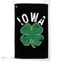 St Patrick's Day Shamrock Iowa Irish Saint Paddy's Gift Golf Towel thumb 0