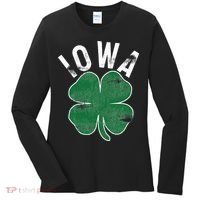 St Patrick's Day Shamrock Iowa Irish Saint Paddy's Gift Women's Long Sleeve Shirt thumb 0