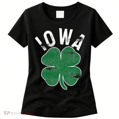 St Patrick's Day Shamrock Iowa Irish Saint Paddy's Gift Women's T-Shirt