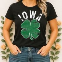 St Patrick's Day Shamrock Iowa Irish Saint Paddy's Gift Women's T-Shirt thumb 2