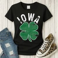 St Patrick's Day Shamrock Iowa Irish Saint Paddy's Gift Women's T-Shirt thumb 3