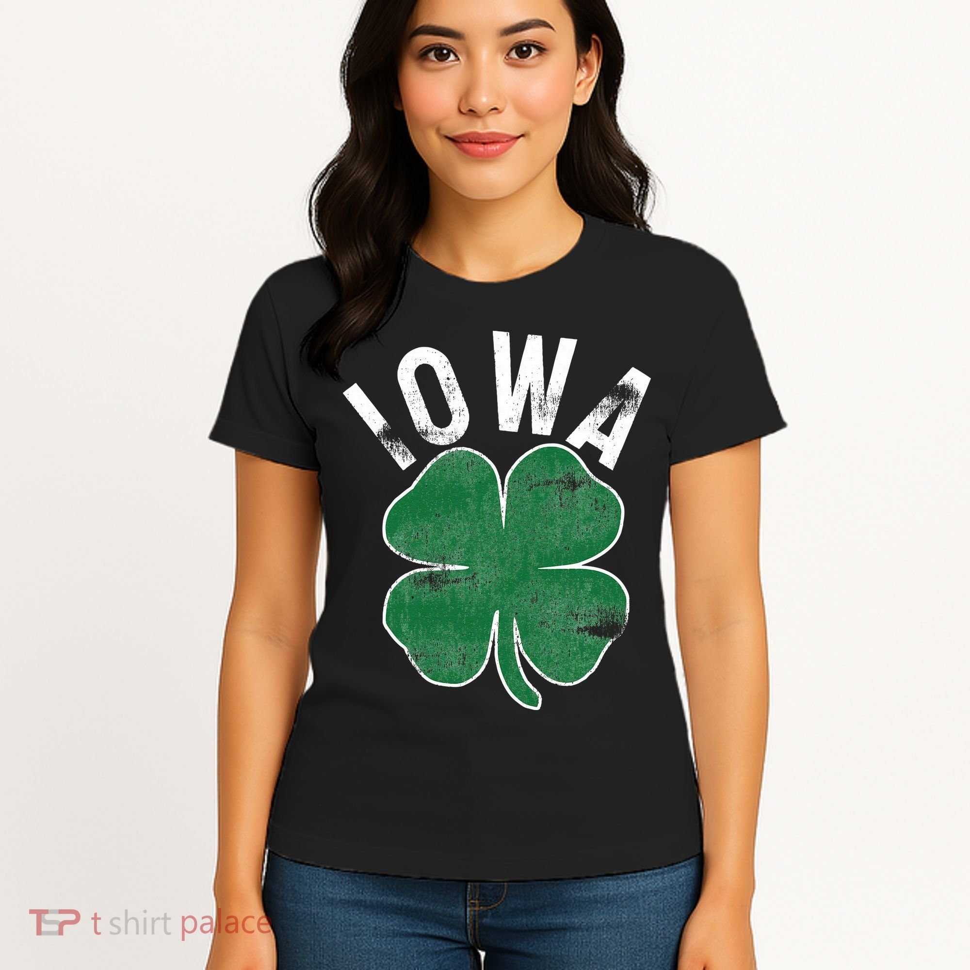 St Patrick's Day Shamrock Iowa Irish Saint Paddy's Gift Women's T-Shirt
