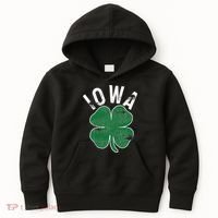 St Patrick's Day Shamrock Iowa Irish Saint Paddy's Gift Kids Hoodie thumb 0