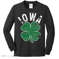 St Patrick's Day Shamrock Iowa Irish Saint Paddy's Gift Kids Long Sleeve Shirt thumb 0