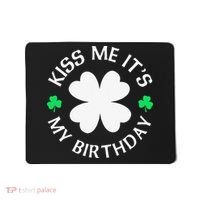 St Patricks Day Kiss Me It's My Birthday Mousepad thumb 0