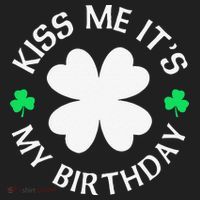 St Patricks Day Kiss Me It's My Birthday Golf Towel thumb 3