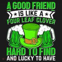 St Patricks Day A Good Friend Is Like A Four Leaf Clover Backpack thumb 2