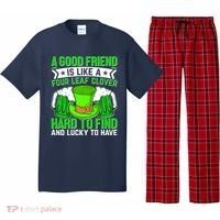 St Patricks Day A Good Friend Is Like A Four Leaf Clover Pajama Set thumb 0