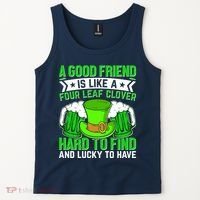 St Patricks Day A Good Friend Is Like A Four Leaf Clover Tank Top thumb 2