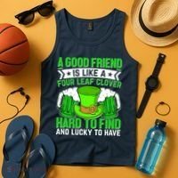 St Patricks Day A Good Friend Is Like A Four Leaf Clover Tank Top thumb 4