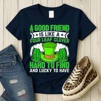 St Patricks Day A Good Friend Is Like A Four Leaf Clover Women's T-Shirt thumb 3