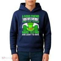 St Patricks Day A Good Friend Is Like A Four Leaf Clover Kids Hoodie thumb 4