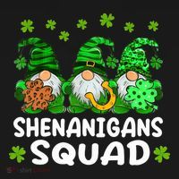 St Patricks Day Shenanigans Squad Gnomes Green Funny Irish Backpack thumb 2