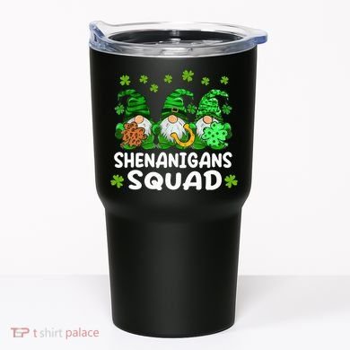 St Patricks Day Shenanigans Squad Gnomes Green Funny Irish Tumbler