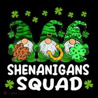 St Patricks Day Shenanigans Squad Gnomes Green Funny Irish Ornament thumb 1