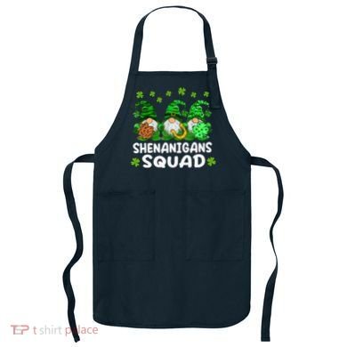 St Patricks Day Shenanigans Squad Gnomes Green Funny Irish Apron
