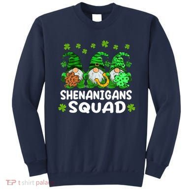 St Patricks Day Shenanigans Squad Gnomes Green Funny Irish Sweatshirt