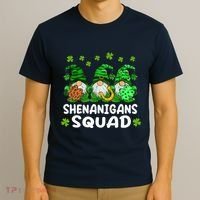 St Patricks Day Shenanigans Squad Gnomes Green Funny Irish T-Shirt thumb 3