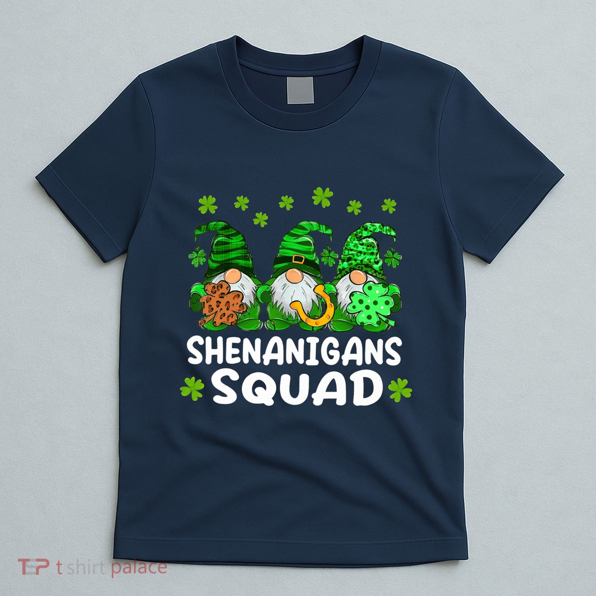 St Patricks Day Shenanigans Squad Gnomes Green Funny Irish T-Shirt