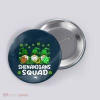 St Patricks Day Shenanigans Squad Gnomes Green Funny Irish Button thumb 0