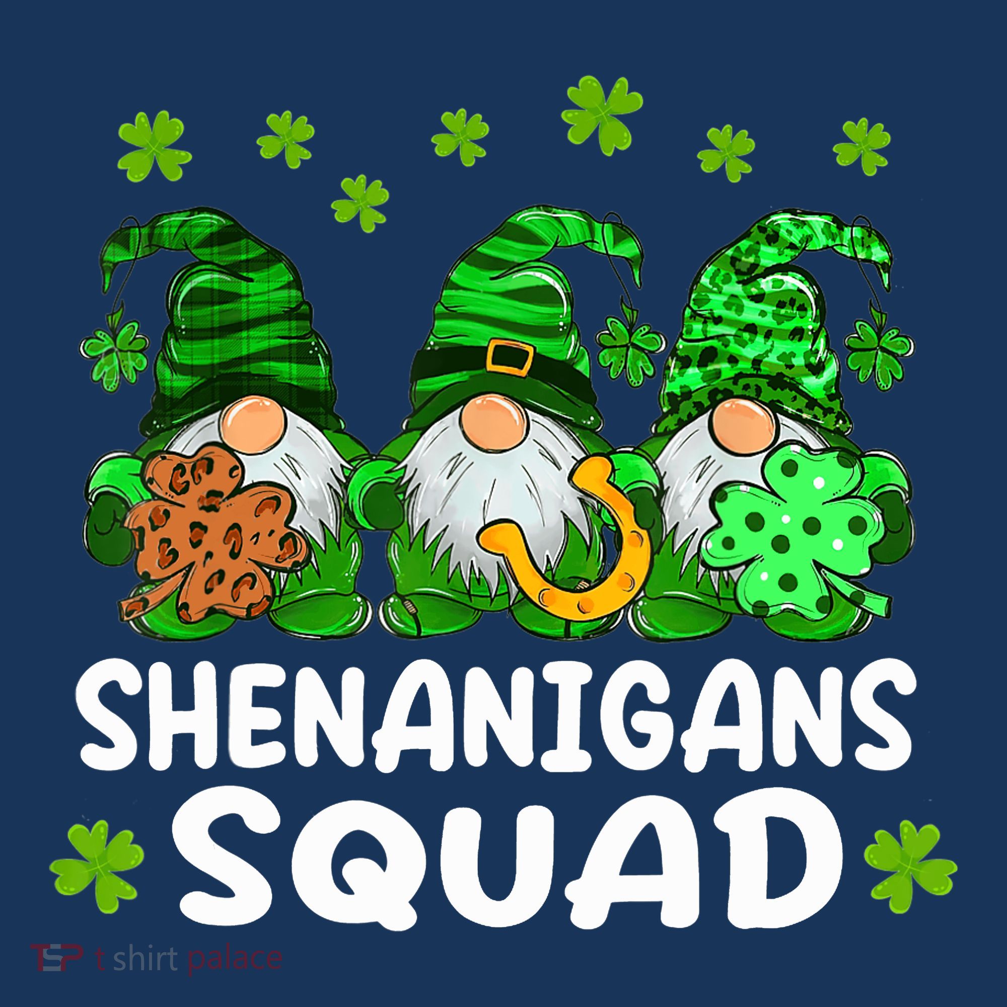 St Patricks Day Shenanigans Squad Gnomes Green Funny Irish Bucket Hat