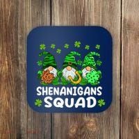 St Patricks Day Shenanigans Squad Gnomes Green Funny Irish Coaster thumb 0