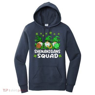 St Patricks Day Shenanigans Squad Gnomes Green Funny Irish Women's Hoodie
