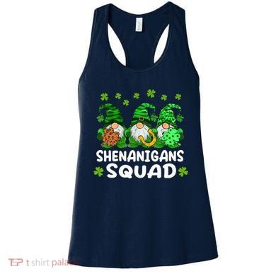 St Patricks Day Shenanigans Squad Gnomes Green Funny Irish Women's Tank Top