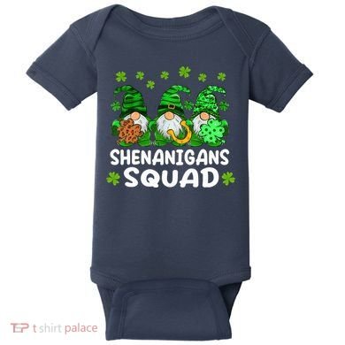 St Patricks Day Shenanigans Squad Gnomes Green Funny Irish Baby Bodysuit