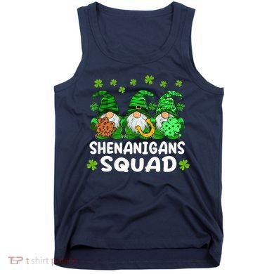 St Patricks Day Shenanigans Squad Gnomes Green Funny Irish Tank Top
