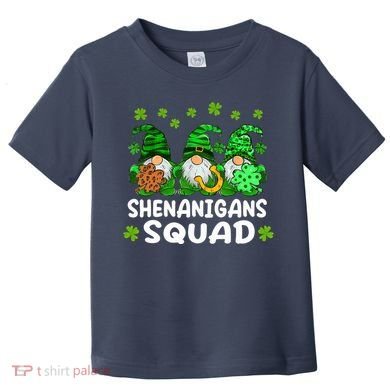 St Patricks Day Shenanigans Squad Gnomes Green Funny Irish Toddler T-Shirt