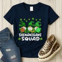 St Patricks Day Shenanigans Squad Gnomes Green Funny Irish Women's T-Shirt thumb 3