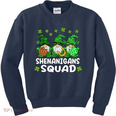 St Patricks Day Shenanigans Squad Gnomes Green Funny Irish Kids Sweatshirt