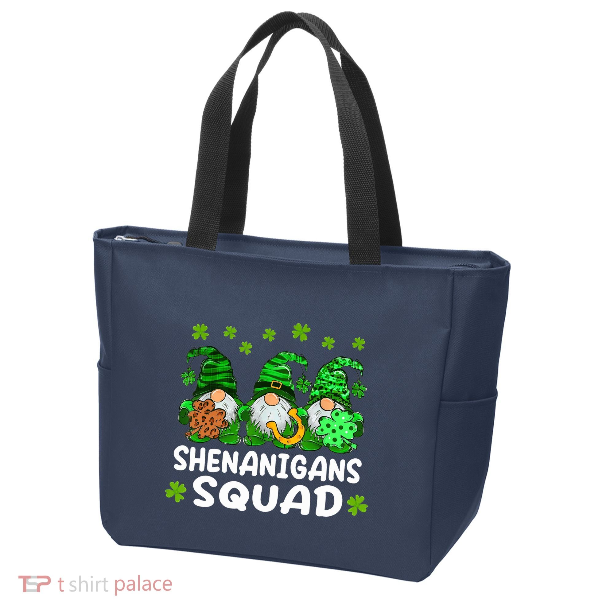 St Patricks Day Shenanigans Squad Gnomes Green Funny Irish Tote Bag