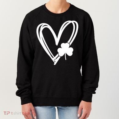 St Patrick's Day Clover Heart Women's Sweatshirt