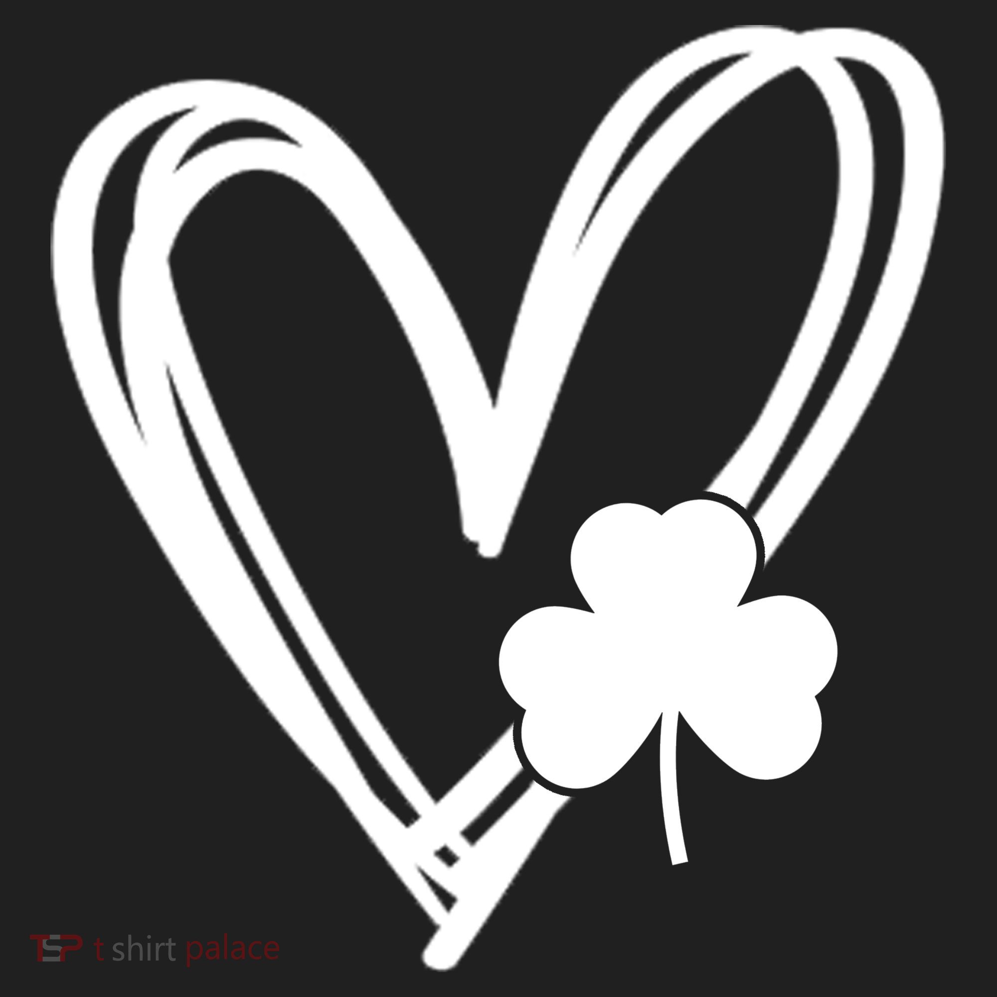 St Patrick's Day Clover Heart Women's Sweatshirt