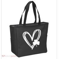 St Patrick's Day Clover Heart Tote Bag thumb 2