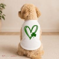 St Patrick's Day Clover Heart Doggie Tank thumb 2