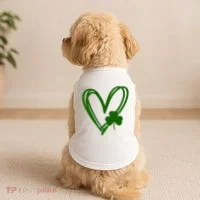 St Patrick's Day Clover Heart Doggie Tank thumb 2