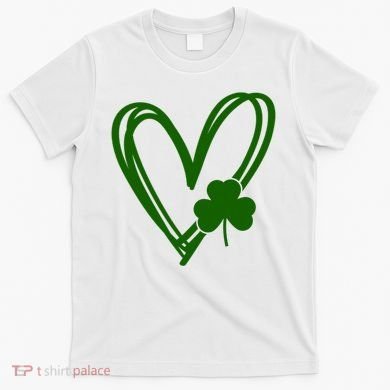 St Patrick's Day Clover Heart T-Shirt