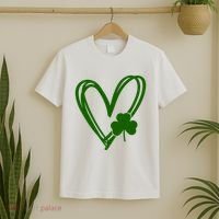 St Patrick's Day Clover Heart T-Shirt thumb 2