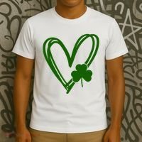 St Patrick's Day Clover Heart T-Shirt thumb 3